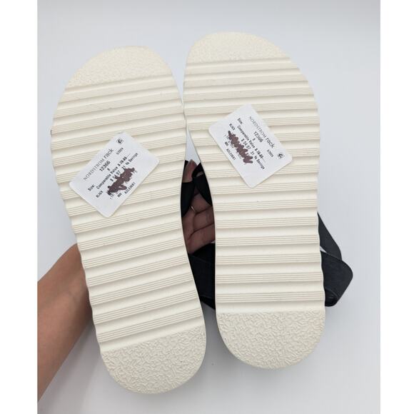 Steve Madden Adele Platform Flat Sandal Women's Ankle Strap Black Size US8M EU39 - Picture 7 of 10